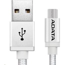 USB kabely ADATA AMUCAL-100CMK-CSV Micro USB, 1m, stříbrný