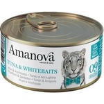 Amanova cat can 09 tuna whitebaits - консерва за пораснали котки от всички породи, с Риба тон и дребна бяла риба - 70 гр, Испания - 33367