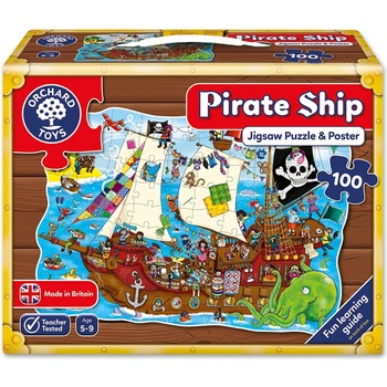Orchard Toys Детски пъзел Orchard Toys - Пиратски кораб, 100 части (OR228)