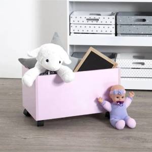 La Maison Кутия за играчки на колелца - розова