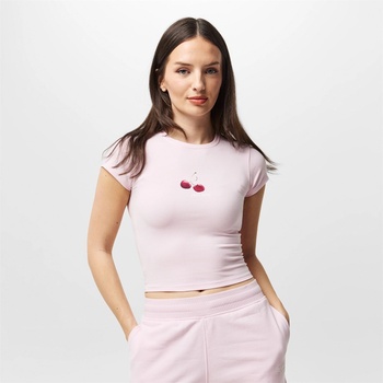 Image 1 of Jack Wills Бебешка тениска Jack Wills Women's JW Fruit Baby Slim Fit T-Shirt - Cherrys