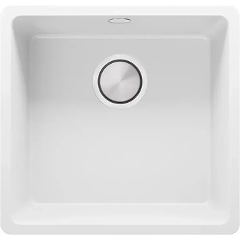 Твоят Стил Бяла кухненска мивка за вграждане под плот Венеция 50 XL 460x440 мм