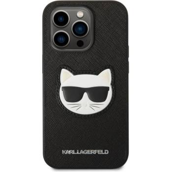 KARL LAGERFELD Гръб Karl Lagerfeld PU Saffiano Choupette Head Case за iPhone 14 Pro Max - Черен