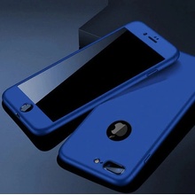 Púzdro Full Protection 360 ° kryt + temperované sklo Apple iPhone 6/6S modré