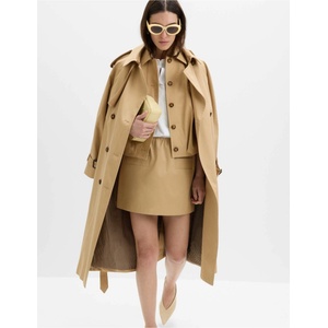 Marks & Spencer Събрана мини пола с А-образен крой от чист памук Marks & Spencer кафява Marks & Spencer | Kafyav | ЖЕНИ | 8