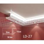  Ld-27 Декоративен профил за скрито led осветление ► 2метра (ld 27)
