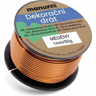 Manumi Medený drôt 1 mm/50 g - 1 ks