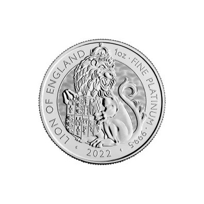 The Royal Mint Tudor Beasts Lion 2022 platinová mince 1 oz