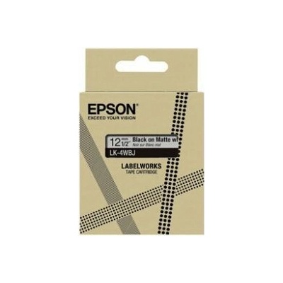 Epson LabelWorks LK-4WBJ - Černá na matné bílé - Role (1,2 cm x 8 m) 1 kazeta/y závěsný bo (C53S672062)