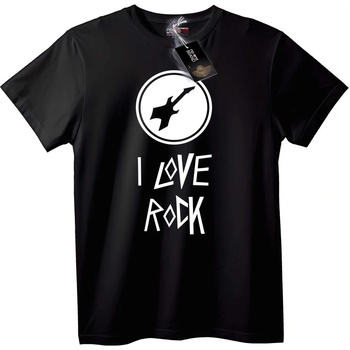 NOONEBRAND Тениска Обичам Рока - XL, Black