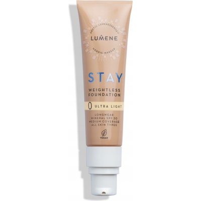 Lumene Nordic Makeup Natural Glow Rozjasňující make-up pro přirozený vzhled SPF20 Ultra Light 30 ml