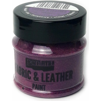 Pentart Farba na textil a kožu 50 ml Glittering purpurová