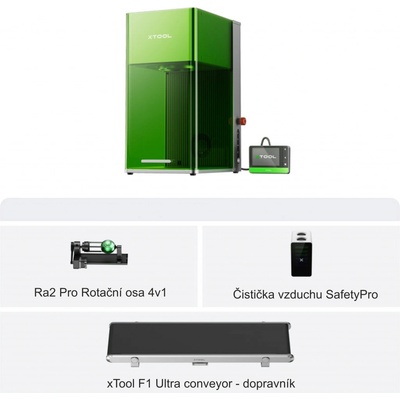 xTool F1 Ultra 20W Fiber & Diodový laser deluxe kit – Zbozi.Blesk.cz