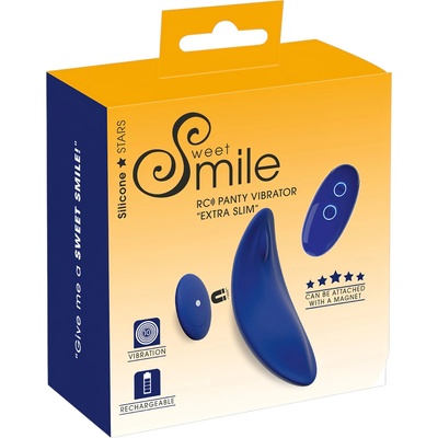 Sweet Smile Smile - ултратънък вибро-бикини с дистанционно (син)