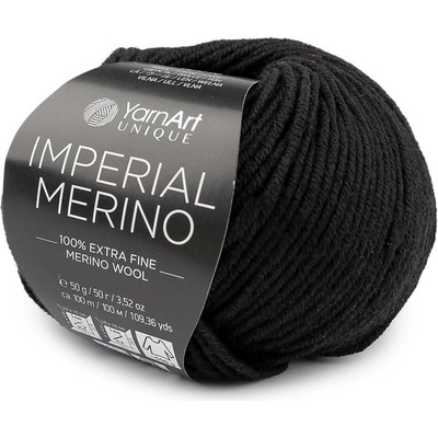 Pletací příze Imperial 100% Merino 50 g Varianta: 7 (3301) černá, Balení: 1 ks 62571/162934/290460