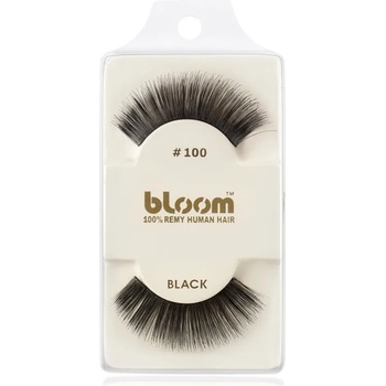 Bloom Natural изкуствени мигли от естествен косъм No. 100 (Black) 1 см