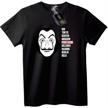 NOONEBRAND Тениска Кражба на Пари Професор - L, White