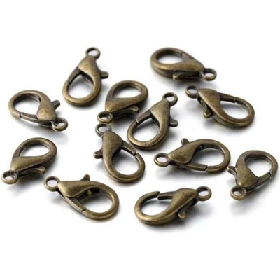 Pro Háčkování Karabinka 12 x 7 mm, staromosaz