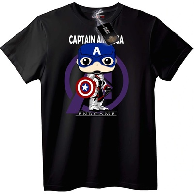NOONEBRAND Тениска Captain America Краят на Играта - 6XL, White