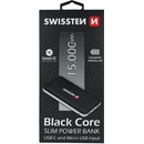 Swissten Black Core Slim Power Bank 15000 mAh