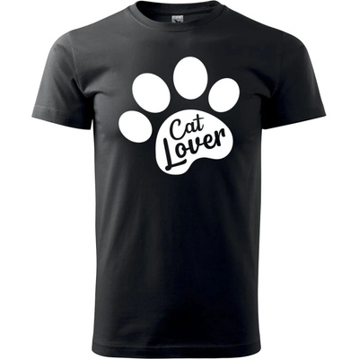 Sablio tričko s potlačou Cat lover černé