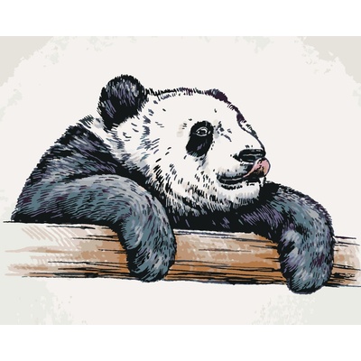 ZUTY Malování podle čísel OLIZUJÍCÍ SE PANDA 40 x 50 cm