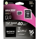 Pamäťové karty Sony microSDHC 16GB UHS-I U1 + adapter SR16UYA