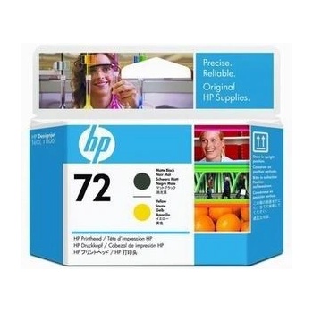 HP C9384A, 72 матово черно/жълто (matte black/yellow) оригинална печатаща глава (C9384A)