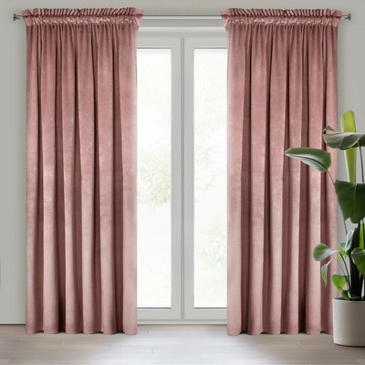 Design 91 ZATEMŇOVACÍ ZÁVĚS NA PÁSCE ROSA 135X300 CM STARORŮŽOVÁ