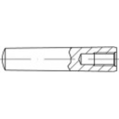 TOOLCRAFT TO-9979332 kužeľový kolík (Ø x d) 20 mm x 12 cm ocel 5 ks