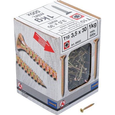 Kraftmann 88022 Viacúčelové skrutky T-profil T10 3,5 x 30 mm 1 kg / 500 ks