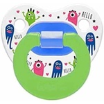 Wee Baby Залъгалка Wee Baby - Patterned, 6-18 месеца, зелена с чудовища (834) - baby
