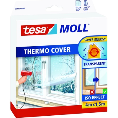 tesamoll® Termoizolační fólie na okna Barva: průhledná, Rozměr: 4 m : 1,5 m, Doplňující informace: 1 fólie, 1 role pásky