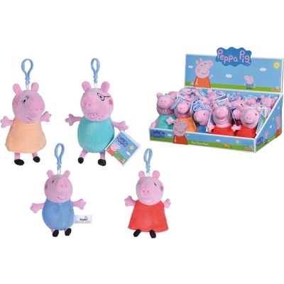 Přívěsek na klíče Simba Prasátko Peppa plyšový na batoh 4 druhy