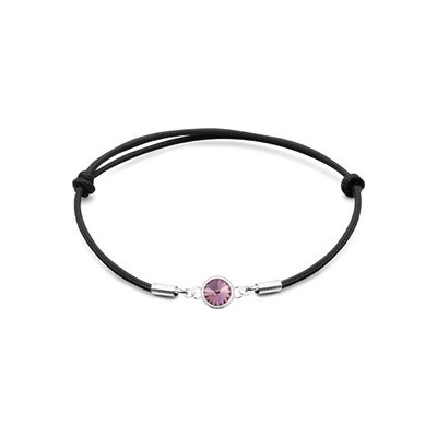 Nubis stříbrný náramek s Crystals from Swarovski Light Amethyst SX129-LA