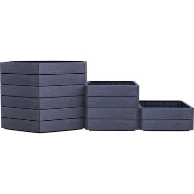 Garantia Ergo Vario 3 Vysoký záhon Wood plast 175 × 110 × 75 cm antracit 645250