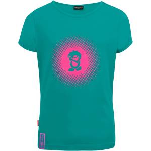 TROLLKIDS Детска тениска Trollkids Girls Logo T T-shirt - Smaragd / Rubine Red - размер 92 (EU) (704-1557-0711)