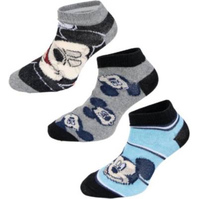 Trenýrkárna Комплект от три - детски чорапи Mickey многоцветни (38131/grey) Trenýrkárna | Cheren Sin Siv Mnogotsveten | Момчешки | 31-34