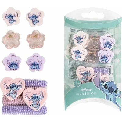 Disney Stitch skřipce na vlasy 6 ks + gumička do vlasů 4 ks