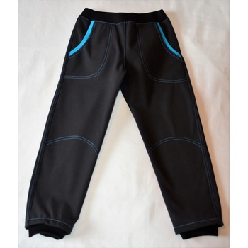 GUDO Softshellové kalhoty funkční zima modré prošívání