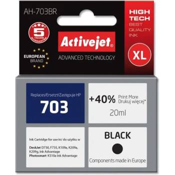 Activejet Мастило Activejet AH-703BR (заместител за HP 703 CD887AE, Premium, 20 ml, черно) (AH-703BR)