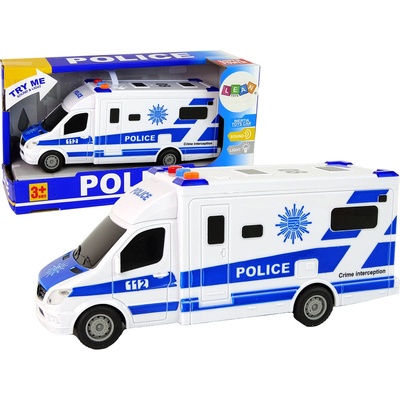 Lean Toys Policejní auto Drive třecí světlo zvuky
