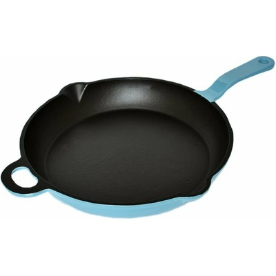 Český smalt GOURMETINA Litinová smaltovaná pánev MAGDALENA Košilově modrá/black edition 28 cm