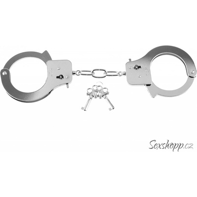 Fetish Fantasy Stříbrná kovová pouta Designer Cuffs