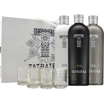Tatratea 22%-72% 3 x 0,7 l (darčekové balenie kufrík + 6 pohárov)