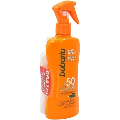 Babaria Aloe Vera Spray Waterproof SPF50 200ml+Aloe After Sun 100ml Protector - Orange