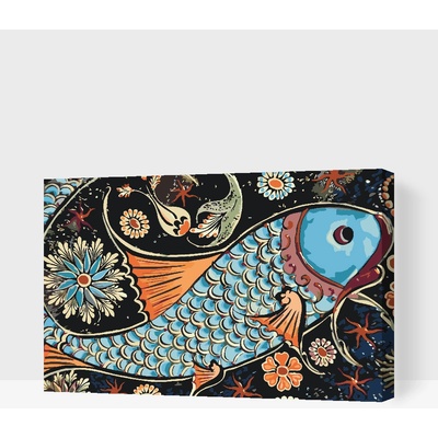 Vymalujsisam.cz Malování podle čísel Mozaika ryby Velikost 40 x 60 cm Rámování Na kartonové desce