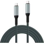 Ewent USB-C кабел Ewent EC1072, USB4 Gen3, 240W, 40Gbps, 8K, текстилен, 2м - EC1072 (EC1072)