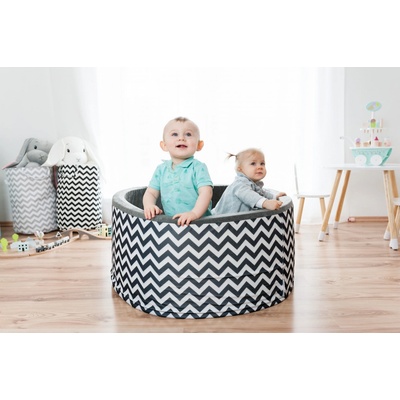 eliNeli suchý bazén černý cik cak 90x40 cm + 200 míčků – Zboží Dáma