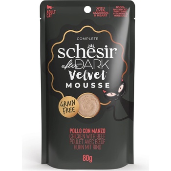 Schesir After Dark Velvet Mousse kuracie s hovädzím mäsom 12 x 80 g